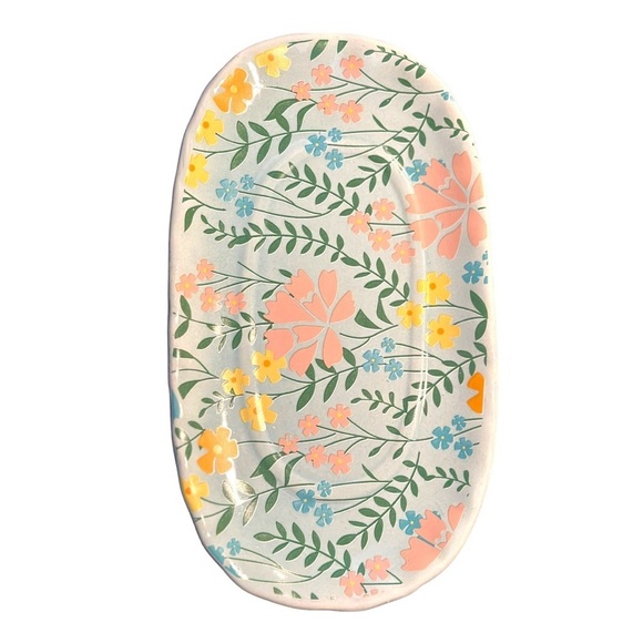 Old East Main Co Pioneer Inspired Floral Pig Butter Dish Farmhouse Cottagecore - Picture 5 of 13